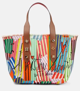 Холщовая сумка-тоут Frangibus Medium с принтом Christian Louboutin, разноцветный p00667957 | multicolored