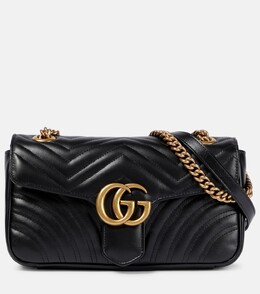 Сумка через плечо с логотипом GG Marmont Gucci, черный p00267853 | black