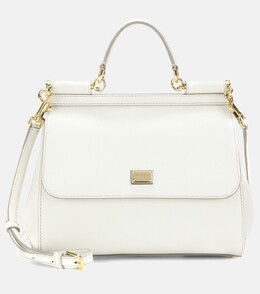 Кожаная сумка через плечо Miss Sicily среднего размера Dolce & Gabbana, белый p00167092 | white
