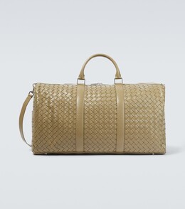 Дорожная сумка из кожи Intrecciato Bottega Veneta, бежевый p00745777 | beige