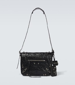 Кожаная сумка через плечо Le Cagole среднего размера Balenciaga, черный p00726304 | black