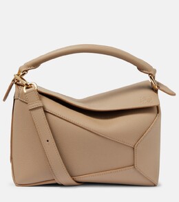 Маленькая кожаная сумка через плечо Puzzle Edge Loewe, коричневый p00821380 | brown