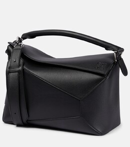 Сумка на плечо Puzzle Edge из кожи среднего размера Loewe, черный p00845587 | black