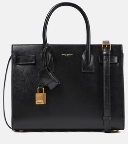 Сумка-тоут Sac De Jour Baby из кожи Saint Laurent, черный p00589816 | black