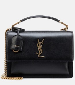 Сумка через плечо Sunset среднего размера из кожи Saint Laurent, черный p00334629 | black