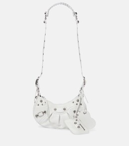 Кожаная сумка через плечо Le Cagole XS Balenciaga, белый p00596901 | white