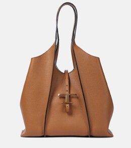 Сумка-тоут Timeless среднего размера из кожи Tod's, коричневый p00588247 | brown