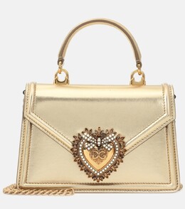 Маленькая кожаная сумка через плечо Devotion Dolce & Gabbana, золотой p00381552 | gold