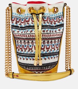 Сумка-ведро Loubiphore с вышивкой Christian Louboutin, разноцветный p00667988 | multicolored