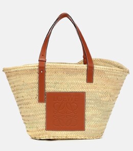 Большая сумка-корзина с кожаной отделкой Loewe, бежевый p00431511 | beige