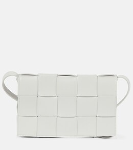 Сумка через плечо Cassette из кожи Bottega Veneta, белый p00607313 | white