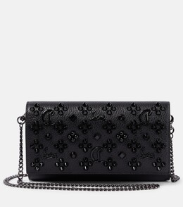 Декорированный кожаный клатч Paloma Christian Louboutin, черный p00809660 | black