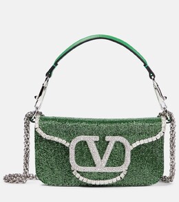 Locò Маленькая сумка через плечо с бисером Valentino Garavani, зеленый p00696592 | green