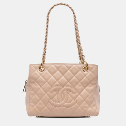 Chanel Beige Caviar Leather Petite Timeless Tote 1179288