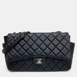 Chanel Black Lambskin Leather Quilted Shoulder Bag 1179059