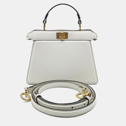 Fendi White Leather Peekaboo ISEE U Petite Bag 1179042