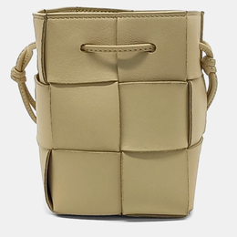 Bottega Veneta Beige Leather Cassette Mini Bucket Bag 1178877