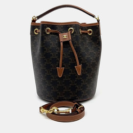 Celine Brown PVC Triumph Clara Bag 1179002