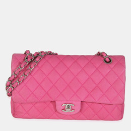 Chanel Pink Quilted Matte Caviar Medium Classic Double Flap Bag 1175160