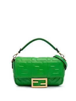Fendi 2010-2025 Mini Zucca Embossed Leather Baguette satchel 31099020