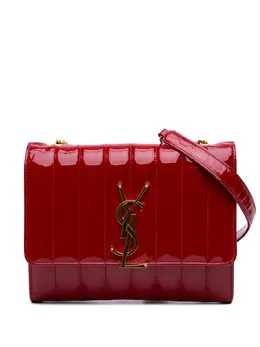 Saint Laurent 2018 Matelasse Patent Monogram Vicky Chain Wallet crossbody bag 31120222