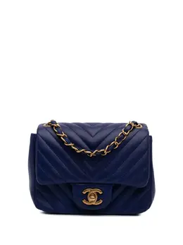 Chanel 2015-2016 Mini Square Classic Chevron Lambskin Single Flap crossbody bag 31095804