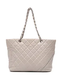 Chanel 2006-2008 Large Quilted Aged Calfskin Cotton Club tote bag 31118809