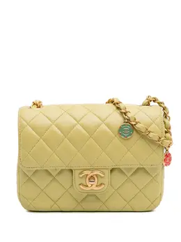 Chanel 2021-2025 Mini Square Lambskin Casino Royale Charms Single Flap crossbody bag 31119067