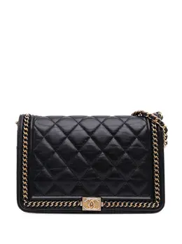 Chanel 2017-2018 Quilted Calfskin Chain Around Boy Wallet on Chain crossbody bag 31104108