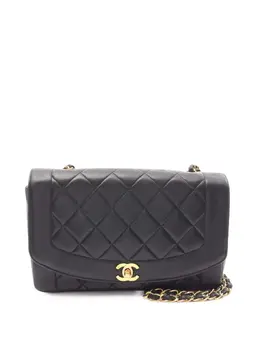 Chanel 1991-1994 Medium Lambskin Diana Flap crossbody bag 31115655