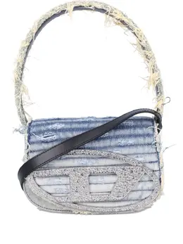 Diesel 1DR crystal-embellished denim shoulder bag 31066491