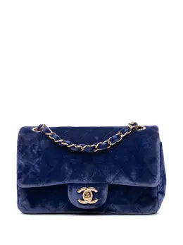Chanel 2015-2016 Mini Rectangular Classic Velvet Single Flap crossbody bag 31120112