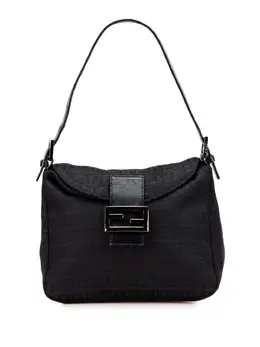 Fendi 2000-2010 Zucchino Canvas Double Flap Mamma shoulder bag 31120680