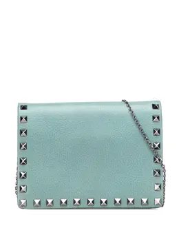 Valentino Garavani 2000-2017 Pebbled Calfskin Rockstud Wallet On Chain crossbody bag 31125037