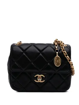 Chanel 2021-2025 Mini Quilted Lambskin Bijoux Logo Chain Square Flap crossbody bag 31103154