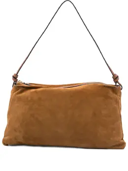 Staud Harlow knotted-strap suede shoulder bag 30988173