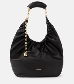 Кожаная сумка через плечо squeeze среднего размера Loewe, черный p00862572 | black