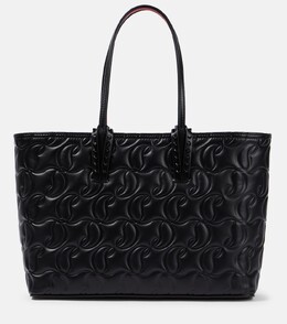 Cabata маленькая кожаная сумка-тоут Christian Louboutin, черный p00884242 | black/black
