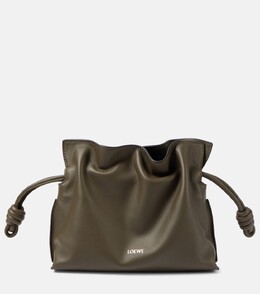 Кожаный клатч flamenco mini mini Loewe, зеленый p00909662 | dark khaki green
