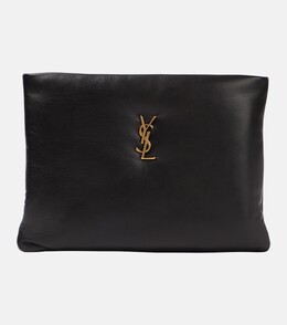 Calypso большая кожаная сумка. Saint Laurent, черный p00884140 | noir