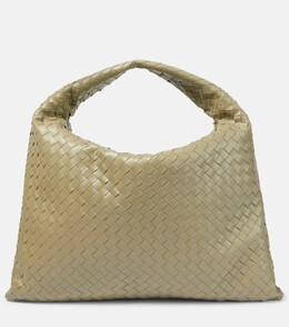 Большая кожаная сумка-тоут hop Bottega Veneta, бежевый p00908489 | travertine - muse bra