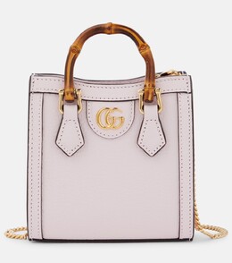 Кожаная сумка-тоут diana mini Gucci, розовый p00880739 | escape pink