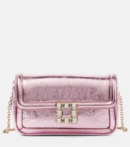 Кожаная сумка через плечо jeu de fille Roger Vivier, розовый p00888466 | iris chiaro