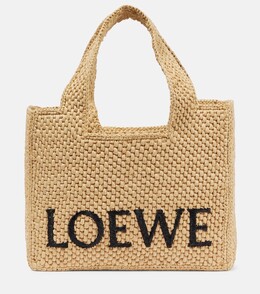 Маленькая сумка-тоут paula's ibiza из рафии с логотипом Loewe, бежевый p00812276 | natural