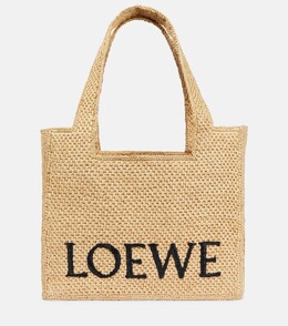 Сумка-тоут paula's ibiza среднего размера из рафии с логотипом Loewe, бежевый p00812279 | natural