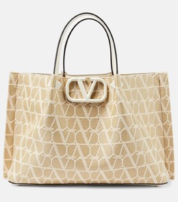 Сумка-тоут vlogo signature toile iconographe Valentino Garavani, мультиколор p00899584 | naturale/ivory