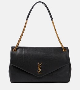 Большая кожаная сумка через плечо calypso Saint Laurent, черный p00884105 | black