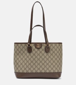 Мини-сумка-тоут ophidia gg с кожаной отделкой Gucci, коричневый p00880734 | brown