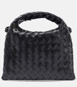 Миниатюрная кожаная сумка-тоут hop Bottega Veneta, черный p00875774 | black