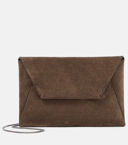 Замшевая сумка через плечо Brunello Cucinelli, бежевый p00897576 | beige